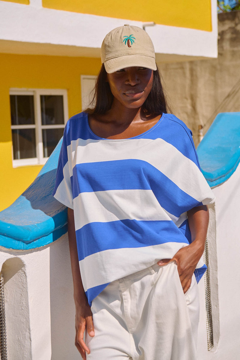 Jardin Stripe TShirt - Azul