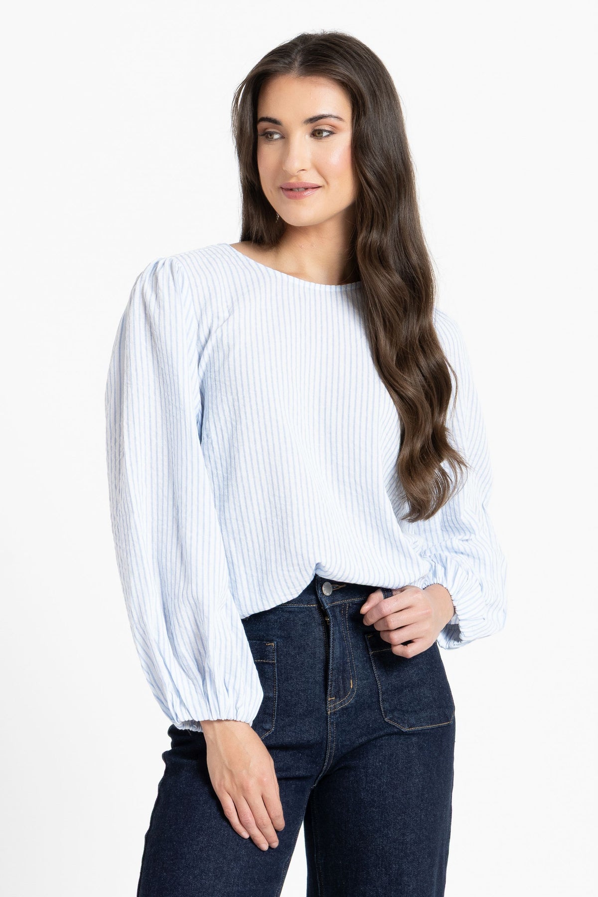 Brilliance Top / Blue Stripe