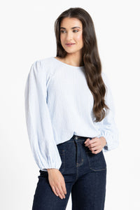 Brilliance Top / Blue Stripe