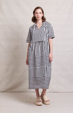 Bi Line Dress - Ink Stripe