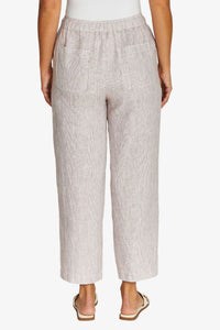 Core Stripe D/String Pant / Chestnut - White