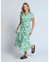 Marly  Dress / Spring Green Geo
