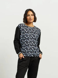 Smith Top - Azure Petals/Black