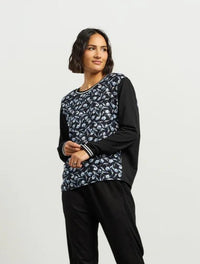 Smith Top - Azure Petals/Black
