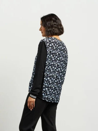 Smith Top - Azure Petals/Black