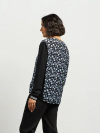 Smith Top - Azure Petals/Black