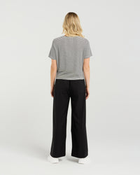 Twist Tee - Monochrome Stripe EA9002D