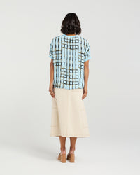 Brea Top - Skyline Plaid