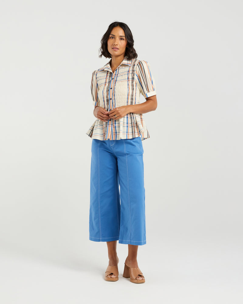 Ruby Blouse - Sunset Plaid