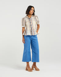 Ruby Blouse - Sunset Plaid