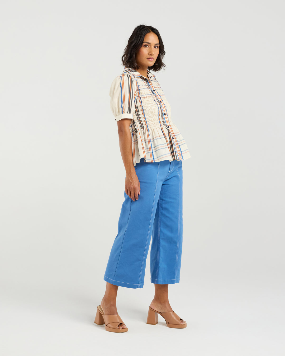Ruby Blouse - Sunset Plaid