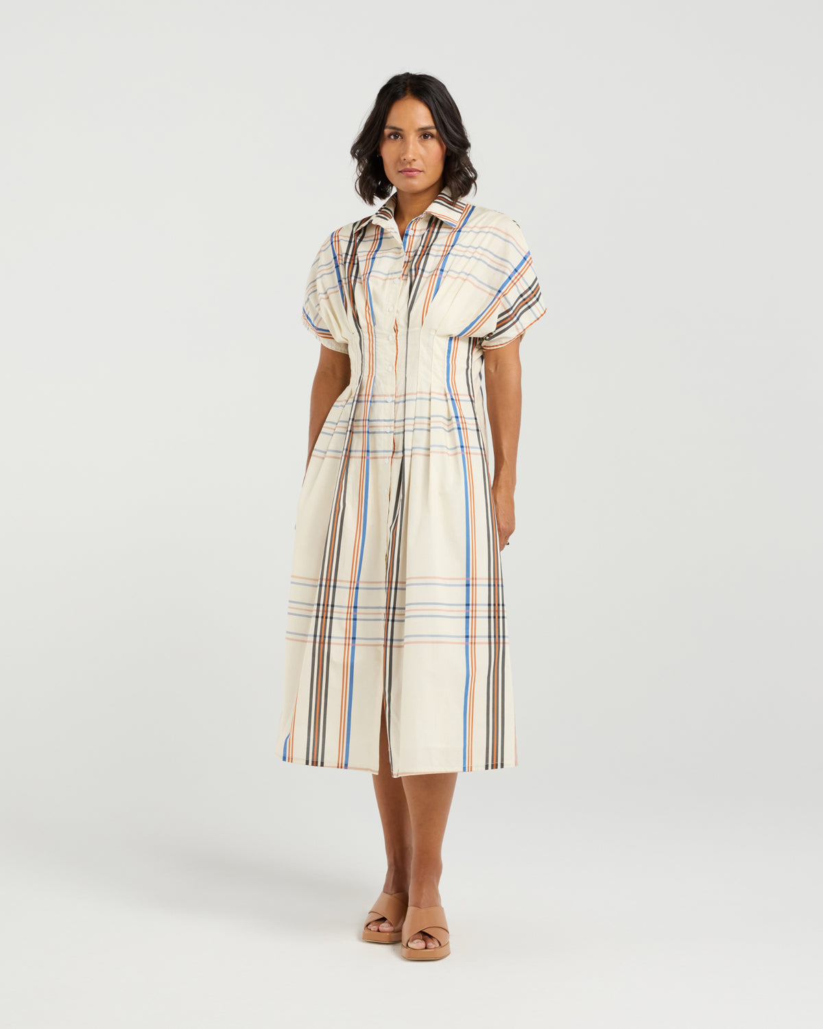 Audrey Dress - Sunset Plaid