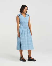 Ella Dress - Sky Check EA9038-1