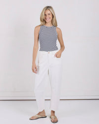 Toni Barrel Jeans - White
