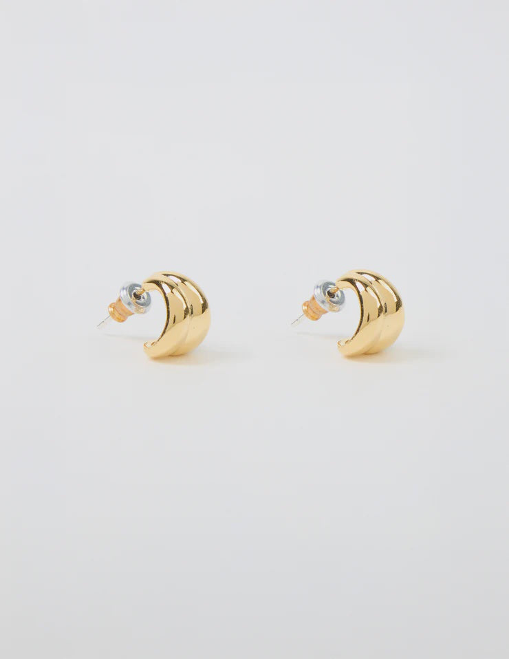 Earring Gold Hoop Double Bars