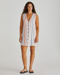 Travis Vest Dress / Multi Stripe