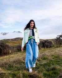 Greta Wide Leg Pant - Mid Blue Wash