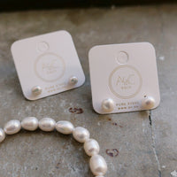 Earring, 6mm Pearl, St. Steel 14K - 1047-0003