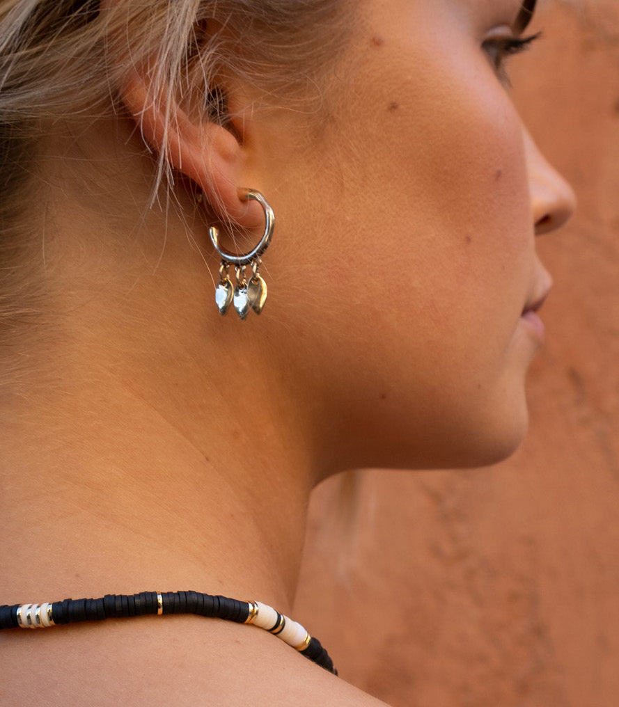1018-1188 Earrings with Leaves -  Gold