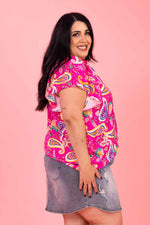 Eden Top - Pink Paisley