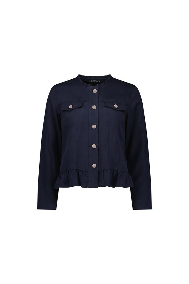 Jacket with Frill Hem - Ink