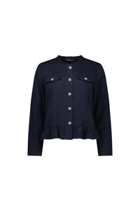Jacket with Frill Hem - Ink
