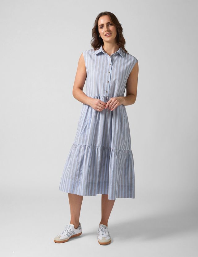 Ellie Dress - Sand Stripe