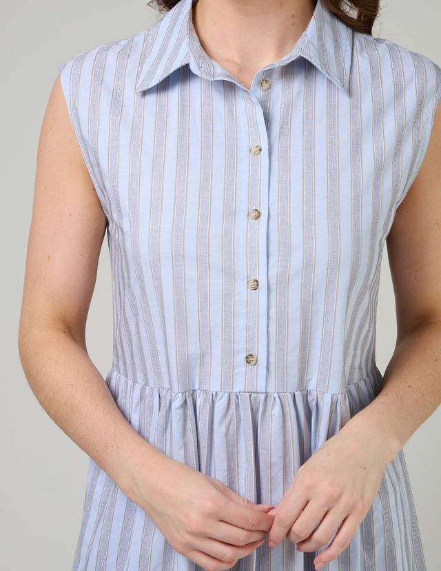 Ellie Dress - Sand Stripe