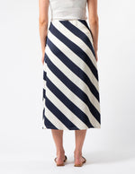 Erin Skirt - Navy & White Stripe