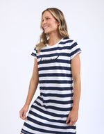 Signature Stripe Tee Dress - Navy & White Stripe