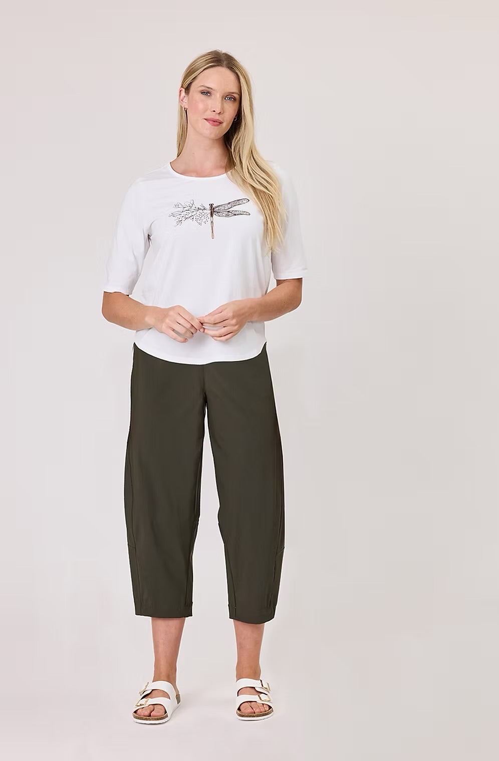 Essential Tee / White Dragonfly Print