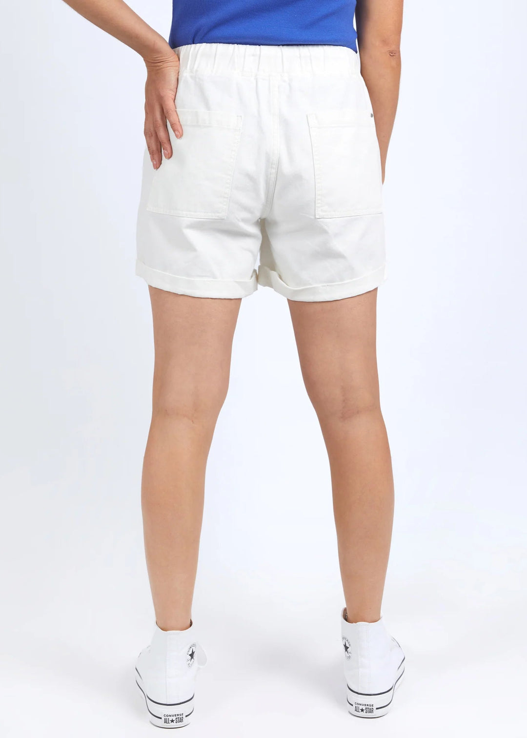 Emma Relaxed Denim Short / Vintage White