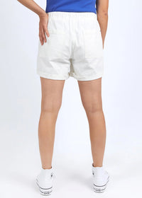 Emma Relaxed Denim Short / Vintage White