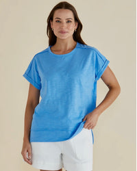 Shirley Shirt Sleeve Tee / Blue