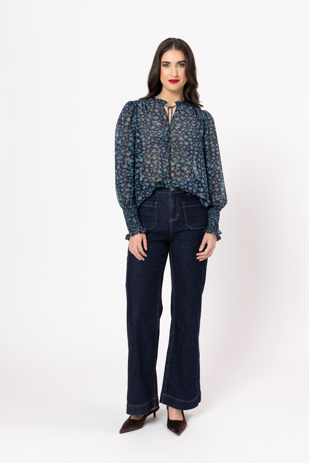 Byron Blouse / Navy Instinct