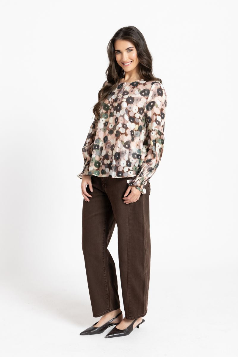 Vienna Blouse / Blush Poppy