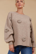 Miru Flower Jumper - Taupe