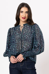 Byron Blouse / Navy Instinct