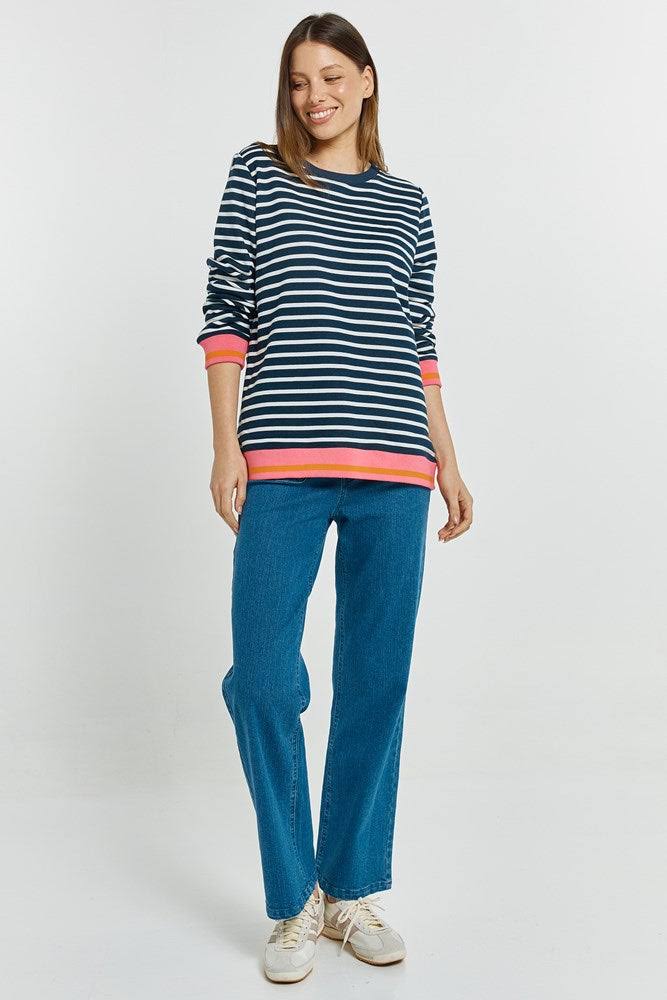 Tyra Sweat / Navy White Stripe