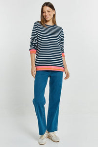 Tyra Sweat / Navy White Stripe