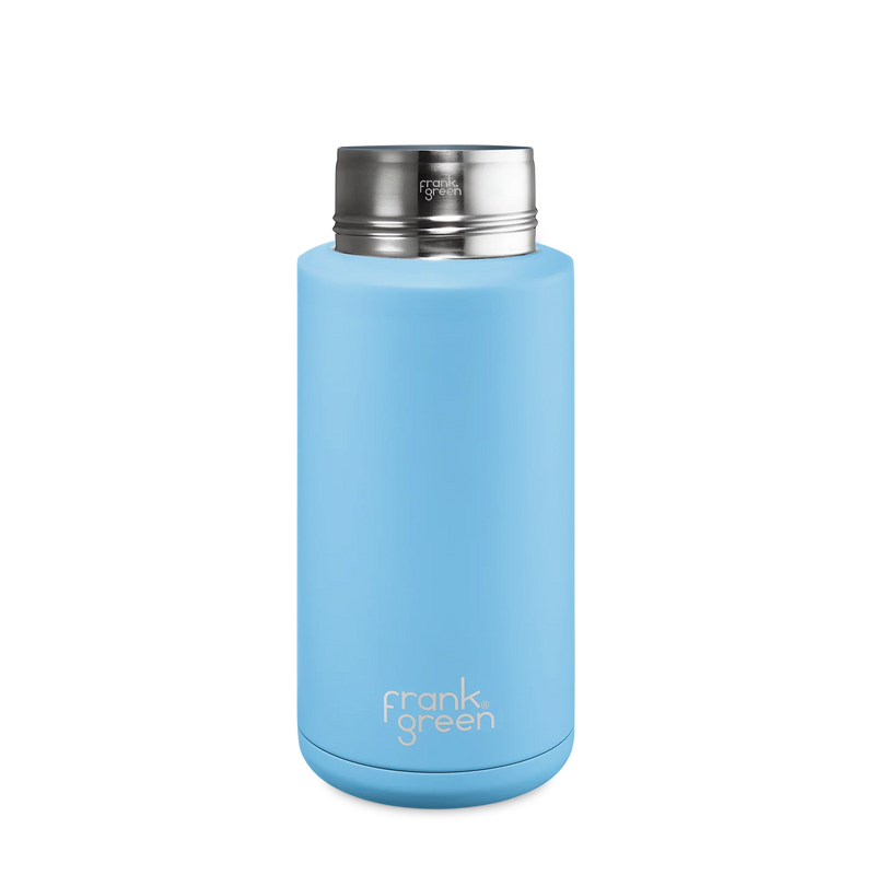 Ceramic Reusable Bottle - Sky Blue 34oz 1Lt