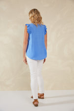 Florence Frill Tank - Coast