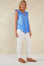 Florence Frill Tank - Coast