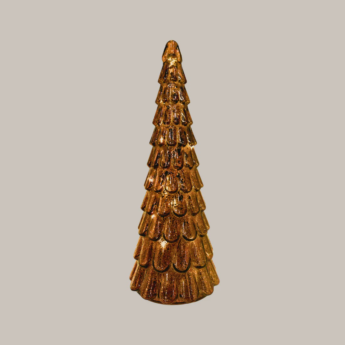 Frost Drop Glass Tree in Brown
