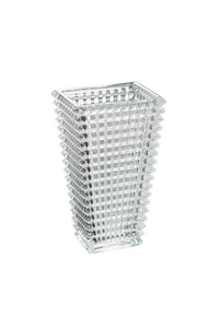 Facet Rectangle Cut Glass Vase