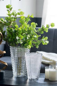 Facet Rectangle Cut Glass Vase