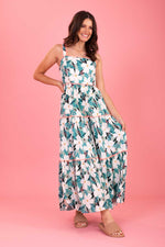 Felicity Maxi Dress - Green Floral