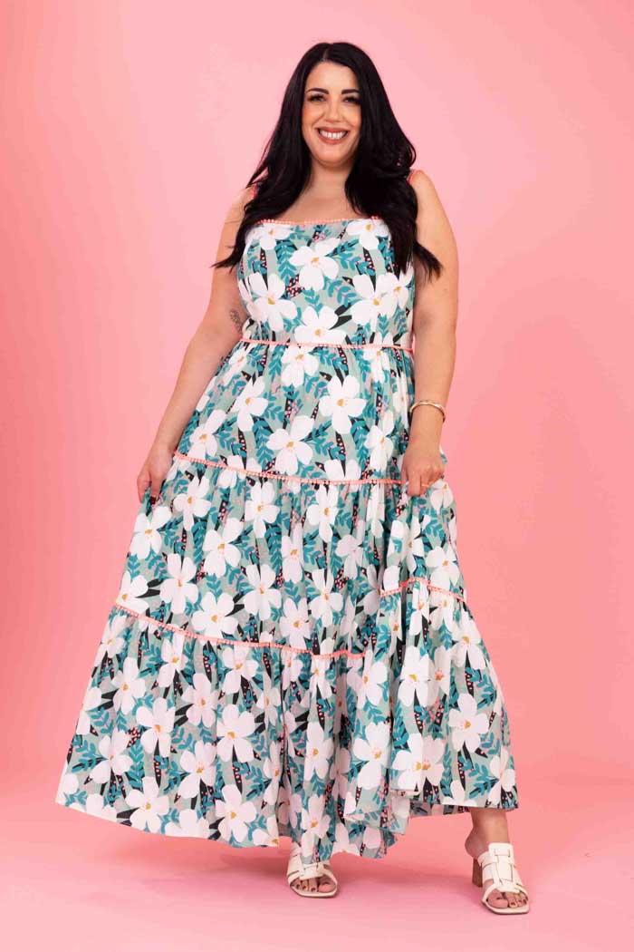 Felicity Maxi Dress - Green Floral