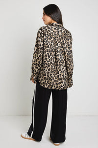 Felix Satin Oversized Shirt - Animal