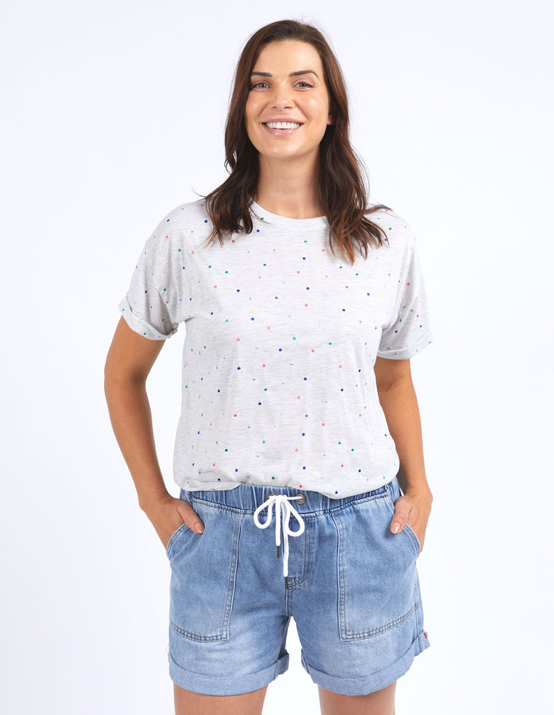 Festive Spot Tee - Grey Marle